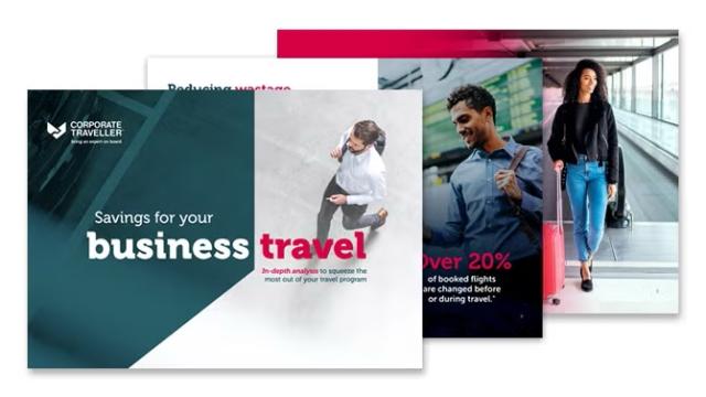 Cover of the savings for your business travel ebook. 