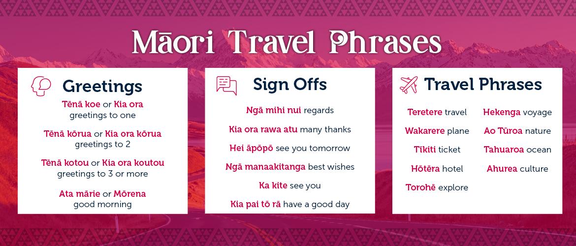 Maori Travel Phrases