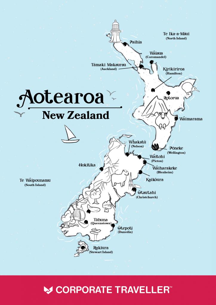 Maori Map of New Zealand