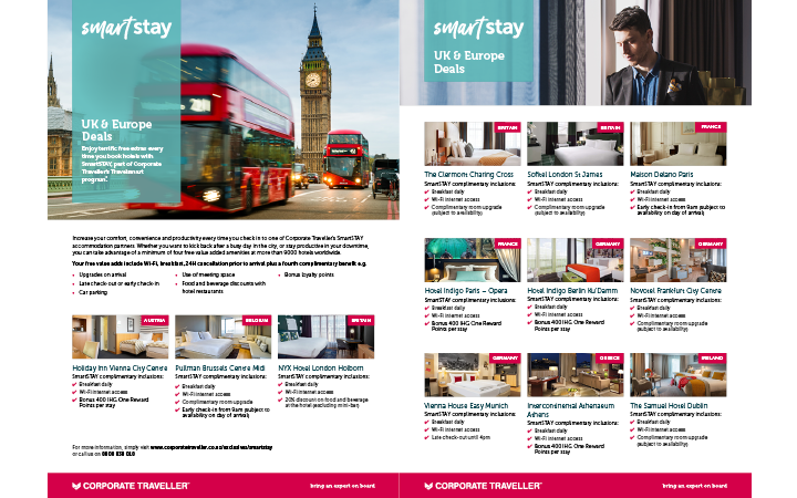 Smartstay Flyers: UK Europe