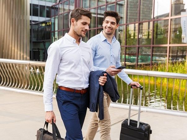 Two men walking