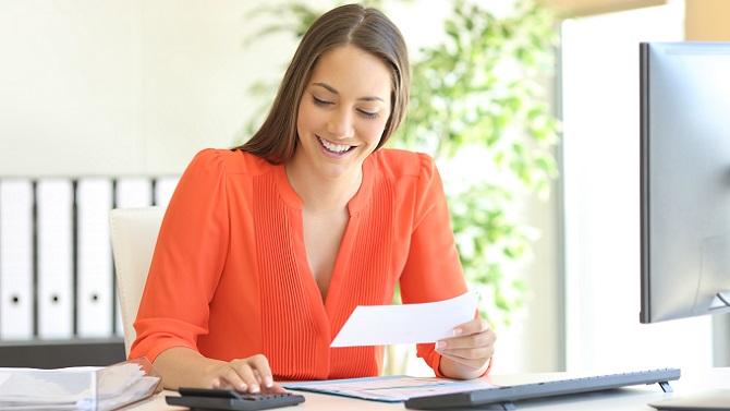 Lady checking business travel expense policy