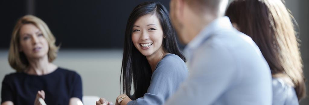 Lady in a meeting