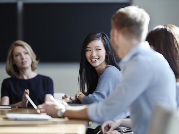 Lady in a meeting