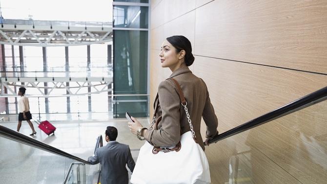 Lady at airport