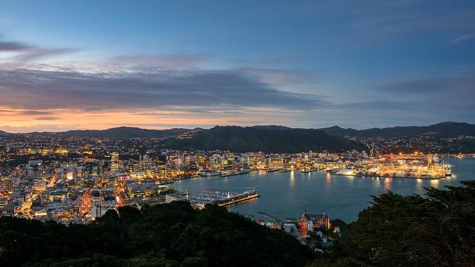 Wellington city at night