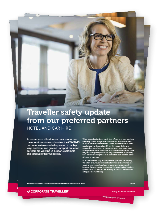 Traveller Safety Update from our Preferred Partners