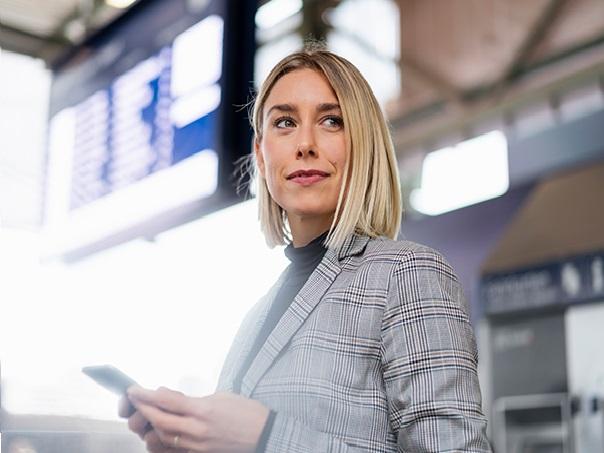 Female at airport