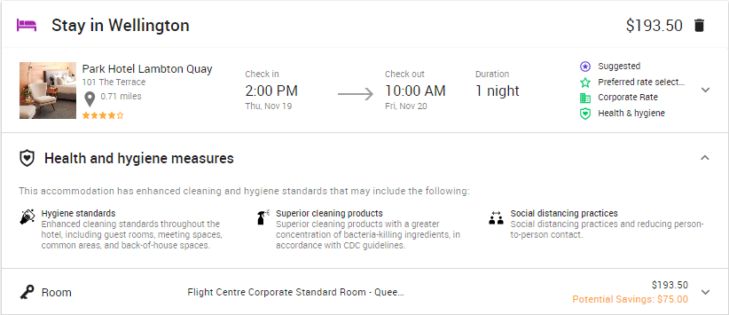 SAVI Clean Hotel Health and hygiene measures