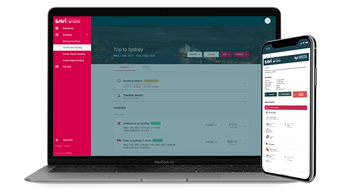 Corporate Traveller Savi App